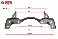 K046498K50 Genuine OEM Mercedes MP4 SM7 Brake Caliper Carrier – Shot Blasted, Coated & Re-Tapped