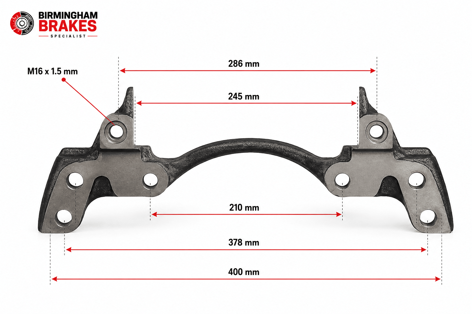 K046498K50 Genuine OEM Mercedes MP4 SM7 Brake Caliper Carrier – Shot Blasted, Coated & Re-Tapped