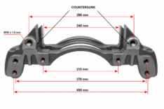 K000026 Genuine Remanufactured Brake Carrier to Suit Knorr-Bremse SN7 Caliper | Mercedes-Benz | 22.5"A0004211106