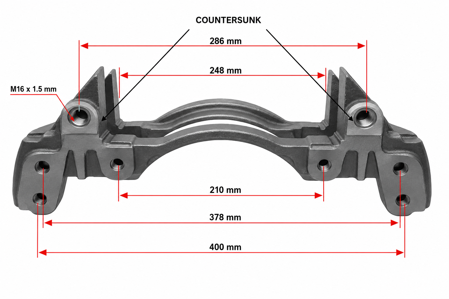 K000026 Genuine Remanufactured Brake Carrier to Suit Knorr-Bremse SN7 Caliper | Mercedes-Benz | 22.5"A0004211106