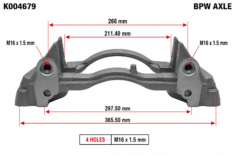 K004679 Genuine Remanufactured Brake Carrier | Knorr-Bremse SN6/SN7 | 19.5"