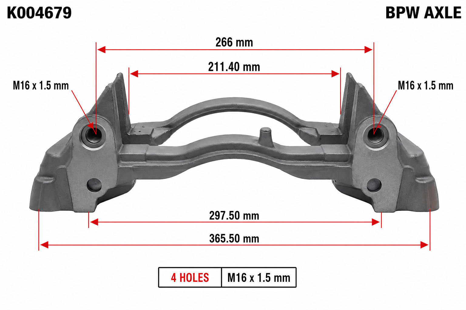 K004679 Genuine Remanufactured Brake Carrier | Knorr-Bremse SN6/SN7 | 19.5"
